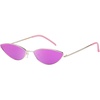 image:imageDUCO Vintage Oval Sunglasses for Women Small Triangle Polarized Sun Glasses Metal Frame and UV Protection W019Gold Frame Revo Purple Lens