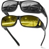 image:imageDUCO Wraparound Fitover Glasses 8953 Polarized Wear Over Night Vision Sunglasses for Men Women 8953Y1
