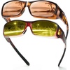image:imageDUCO Wraparound Fitover Glasses 8953 Polarized Wear Over Night Vision Sunglasses for Men Women 8953Y6