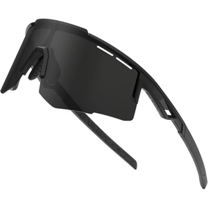 image:imageDUCO Baseball Sunglasses for Men Women Sports Style Polarized Lens UV Protection DC0030Black Frame Gray Lens