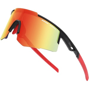image:imageDUCO Baseball Sunglasses for Men Women Sports Style Polarized Lens UV Protection DC0030Black Frame Revo Orange