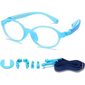 image:imageDUCO Blue Light Blocking Glasses for Kids Boys Girls Gaming Computer Glasses for Kids Age 510 K026Blue Frame Blue Temple