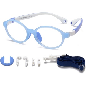 image:imageDUCO Blue Light Blocking Glasses for Kids Boys Girls Gaming Computer Glasses for Kids Age 510 K026Blue Frame White Temple