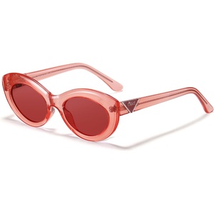image:imageDUCO Cat Eye Sun Glass Retro Oval Sunglasses for Women Clout Glasses Vintage Polarized UV 400 Protection 1223Transparent Orange Red