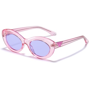 image:imageDUCO Cat Eye Sun Glass Retro Oval Sunglasses for Women Clout Glasses Vintage Polarized UV 400 Protection 1223Transparent PinkBlue