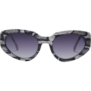 image:imageDUCO Cat Eye Sunglasses for Women Polarized UV400 Protection Acetate Frame Vintage Sun glasses DC1103Snake Frame Gradient Grey Lens
