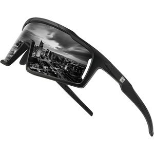 image:imageDUCO Cycling Glasses Men Women Polarized Sport Sunglasses UV400 Protection Lightweight Baseball Tennis Golf Baseball RunningBlack Frame Grey Len