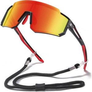 image:imageDUCO Kids Baseball Sunglasses for Boys Girls Age 616 Polarized  UV400 Protection Youth Cycling Goggles for Boys Girls Unbreakable Flexible Frame with Case amp Carry Case09 Black Frame Revo Orange Lens
