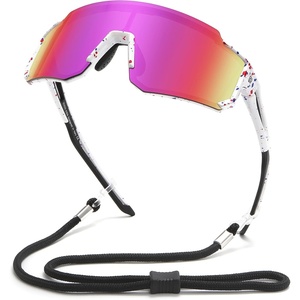 image:imageDUCO Kids Baseball Sunglasses for Boys Girls Age 616 Polarized  UV400 Protection Youth Cycling Goggles for Boys Girls Unbreakable Flexible Frame with Case amp Carry Case17 White Frame Revo Colorful Lens