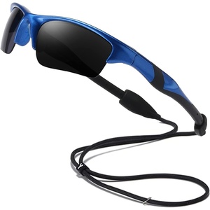 image:imageDUCO Little Kids Sunglasses Age 47 Unbreakable Polarized Cycling Glasses with Case amp Strap K014Blue