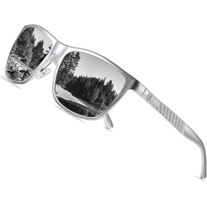 image:imageDUCO Mens Sports Polarized AlMg Metal Frame Sunglasses UV Protection Sunglasses for Men 8200Silver