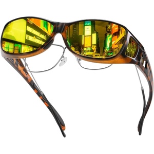 image:imageDUCO Night Driving Glasses Night Vision Glasses Fit Over Glasses for Men Women Polarized AntiGlare Pro Yellow Lens 8953YA07m Size Tortoise Frame Night Vision Lens