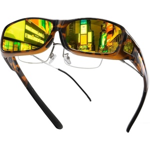 image:imageDUCO Night Driving Glasses Night Vision Glasses Fit Over Glasses for Men Women Polarized AntiGlare Pro Yellow Lens 8953YB07l Size Tortoise Frame Night Vision Lens
