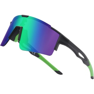 image:imageDUCO Non Polarized Sports Sunglasses UV400 Running Shades DC003209blackgreengreen