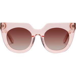 image:imageDUCO Oversized Cat Eye Sunglasses for Women Trendy Sunglasses 1201Champagne Frame Brown Lens