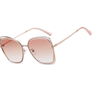 image:imageDUCO Oversized Fashion Sunglasses for Women Colorful UV Protection Lens Trendy Retro Designer Sunglasses DC1226Gold Frame Gradient Brown Lens