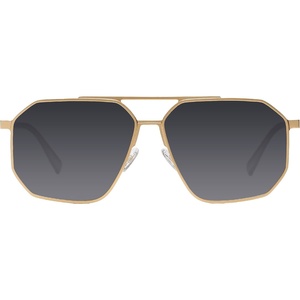 image:imageDUCO Polarized Sunglasses Men Women Retro Classic Square Sun Glasses Oversized Vintage Metal Frame Trendy Shades DC3032Gold Frame Grey Lens