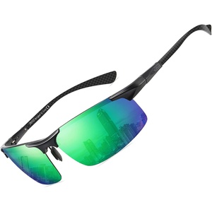 image:imageDUCO Polarized Sunglasses Mens Ultralight Carbon Fiber Sun Glasses for Men Driving Sports Fishing UV400 Protection DC8277Black Frame Revo Green Lens