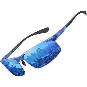 image:imageDUCO Polarized Sunglasses Mens Ultralight Carbon Fiber Sun Glasses for Men Driving Sports Fishing UV400 Protection DC8277Blue Frame Grey Temple Revo Blue Lens