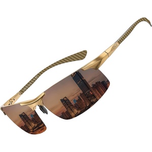 image:imageDUCO Polarized Sunglasses Mens Ultralight Carbon Fiber Sun Glasses for Men Driving Sports Fishing UV400 Protection DC8277Gold Frame Brown Lens
