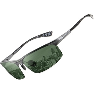 image:imageDUCO Polarized Sunglasses Mens Ultralight Carbon Fiber Sun Glasses for Men Driving Sports Fishing UV400 Protection DC8277Gunmetal Frame Dark Green Lens