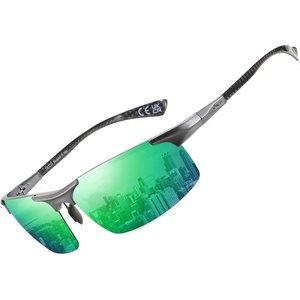 image:imageDUCO Polarized Sunglasses Mens Ultralight Carbon Fiber Sun Glasses for Men Driving Sports Fishing UV400 Protection DC8277Gunmetal Frame Revo Green Lens
