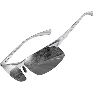 image:imageDUCO Polarized Sunglasses Mens Ultralight Carbon Fiber Sun Glasses for Men Driving Sports Fishing UV400 Protection DC8277Silver Frame Grey Lens