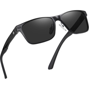 image:imageDUCO Polarized Sunglasses for Men Lightweight Carbon Fiber UV400 Protection Square Sun Glasses 8207Black