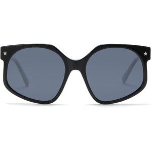 image:imageDUCO Retro Oversized Hexagonal Polarized Sunglasses for Women Men Trendy Shades UV400 Protection Designer Sun Glasses DC1108Shine Black Frame Grey Lens