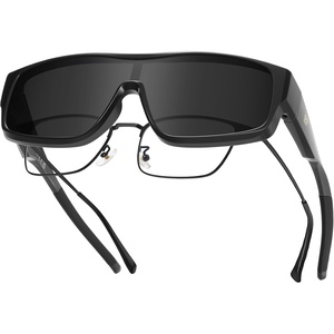 image:imageDUCO Sports Polarized Fit Over Sunglasses for Men Women Wrap Around Wear Over Glasses for Cycling FishingB Shine Black Frame Grey Lens