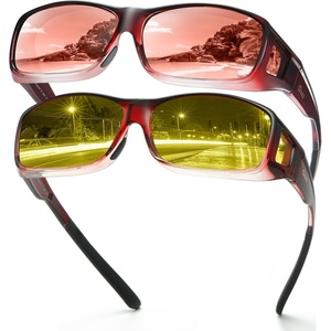 image:imageDUCO Wraparound Fitover Glasses 8953 Polarized Wear Over Night Vision Sunglasses for Men Women 8953Y3