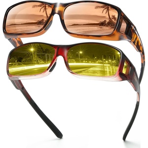 image:imageDUCO Wraparound Fitover Glasses 8953 Polarized Wear Over Night Vision Sunglasses for Men Women 8953Y6