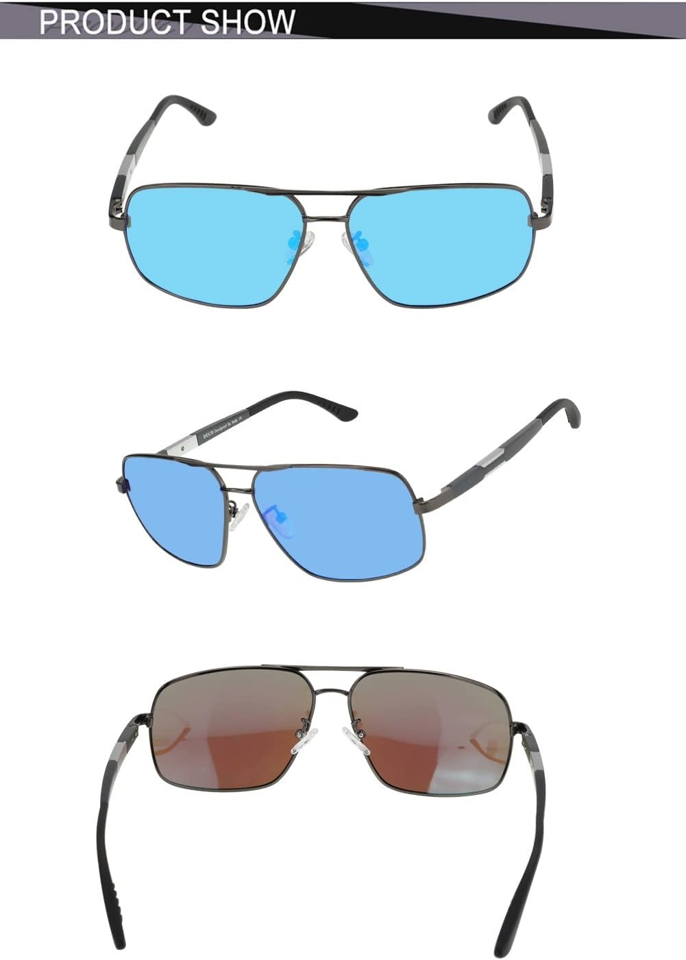 image:imageDUCO Aviator Sunglasses for Men Women Vintage Polarized Sun Glasses Mirrored Lens Metal Frame Designer Shades 3025K