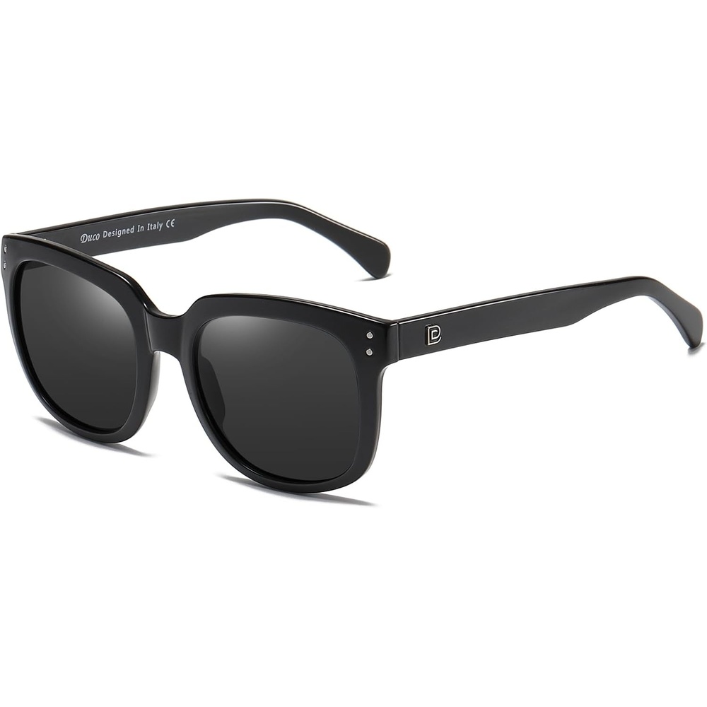 image:imageDUCO Retro Vintage Oversized Square Sunglasses for Women Big Luxury Womens Sun Glasses UV Protection DC2148Black
