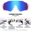 image:imageDUCO 4 Lenses Kids Sunglasses Polarized Youth Baseball Sun Glasses Sports Teens Cycling Shades Boys Girls DK280White Frame Grey Temple Blue Colorful Lens