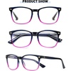 image:imageDUCO Blue Light Blocking Glasses 2 Pack Computer Gaming Glasses Women Men Blue Light Blocker Eyeglasses Square Frame Anti Eye Eyestrain 5201S