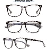 image:imageDUCO Blue Light Blocking Glasses 2 Pack Computer Gaming Glasses Women Men Blue Light Blocker Eyeglasses Square Frame Anti Eye Eyestrain 5201S