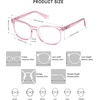 image:imageDUCO Blue Light Blocking Glasses Computer Gaming Glasses Women Men Blue Light Blocker Eyeglasses Square Frame Anti Eye Eyestrain Pink 5201S