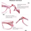 image:imageDUCO Blue Light Blocking Glasses Computer Gaming Glasses Women Men Blue Light Blocker Eyeglasses Square Frame Anti Eye Eyestrain Pink 5201S