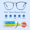 image:imageDUCO Blue Light Blocking Glasses For Men Blue Ray Glasses Oversized Computer Glasses Retro Square Fashion Eyeglasses 5223Transparent Blue