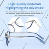 image:imageDUCO Blue Light Blocking Glasses For Men Blue Ray Glasses Oversized Computer Glasses Retro Square Fashion Eyeglasses 5223Transparent Blue