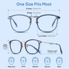 image:imageDUCO Blue Light Blocking Glasses For Men Blue Ray Glasses Oversized Computer Glasses Retro Square Fashion Eyeglasses 5223Transparent Blue
