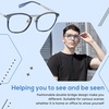 image:imageDUCO Blue Light Blocking Glasses For Men Blue Ray Glasses Oversized Computer Glasses Retro Square Fashion Eyeglasses 5223Transparent Blue