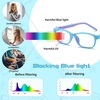 image:imageDUCO Blue Light Glasses for Kids Boys Girls Blue Ray Blocking Glasses Cute Computer Gaming TV Glasses Blue Purple