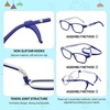 image:imageDUCO Blue Light Glasses for Kids with Strap AntiGlare Gaming Computer Glasses Eyeglasses for Boys Girls Age 610 K025