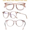 image:imageDUCO Blue Light Glasses for Men Women Blue Ray Blocking Glasses Computer Gaming Glasses Retro Round Eyeglasses Frame 5217