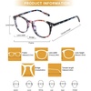 image:imageDUCO Blue Light Glasses for Men Women Blue Ray Blocking Glasses Computer Gaming Glasses Teens Retro Round Eyeglasses Frame Black Blue 5206