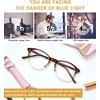 image:imageDUCO Blue Light Glasses for Men Women Blue Ray Blocking Glasses Computer Gaming Glasses Teens Retro Round Eyeglasses Frame Brown 5206
