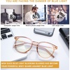 image:imageDUCO Blue Light Glasses for Men Women Blue Ray Blocking Glasses Computer Gaming Glasses Teens Retro Round Eyeglasses Frame Brown 5216