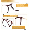 image:imageDUCO Blue Light Glasses for Men Women Blue Ray Blocking Glasses Computer Glasses for Teens Brown Retro Round Eyeglasses Frame Non prescription 5204